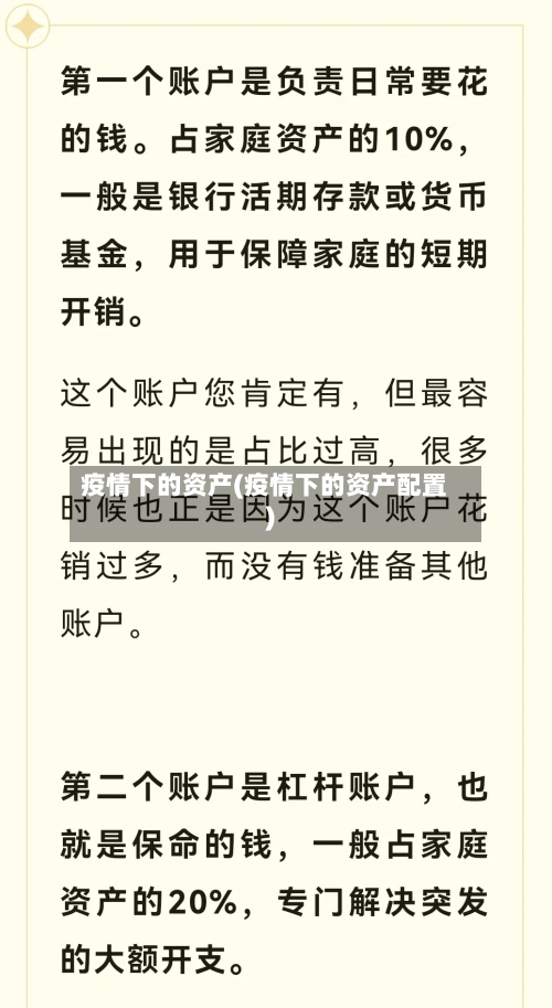疫情下的资产(疫情下的资产配置)